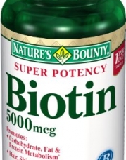 Nature's Bounty, Super Potency Biotin, 5000mcg, 60-Count (Pack of 2)