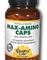 Country Life Max-amino with b-6 (blend Of 18 Amino Acids), 180-Count