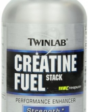 TwinLab Creatine Fuel Stack Performance Enhancer, Strength, Capsules, 180-Count Bottle