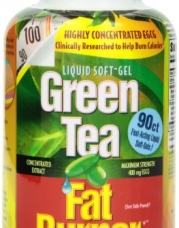 Applied Nutrition Green Tea Fat Burner, Maximum Strength with 400 mg EGCG, Fast-Acting, 90 Liquid Soft-Gels (Pack of 2)