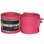 180 Elastic Cotton MMA Handwraps (Pair) - Pink