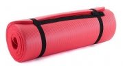 Prosource Premium 1/2-Inch Extra Thick 71-Inch Long High Density Exercise Yoga Mat with Comfort Foam and Carrying Case(Red)
