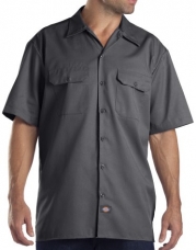 Dickies 1574 Original Fit Short Sleeve Work Shirt-Charcoal-2T