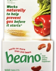 Beano Food Enzyme Dietary Supplement Tablets, 100-Count Bottles, (Pack of 2)