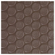 Rubber Cal Coin-Grip Flooring and Rolling Mat, Brown, 2mm x 4 x 11-Feet