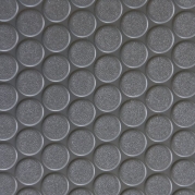 Rubber Cal Coin-Grip Flooring and Rolling Mat, Dark Grey, 2mm x 4 x 10-Feet