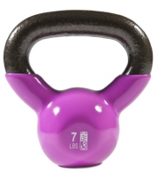 GoFit Premium Vinyl Dipped Kettle Bell With Introductory Training Dvd ( Magenta, 7Lb)
