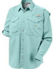 Columbia Men's Bonehead Long Sleeve Shirt, Gulf Stream, X-Small