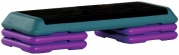 The Step Original Health Club Step Platform with 4 Risers, 40-Inch, Teal/Black/Purple