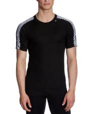Helly Hansen Men's Stripe T T-Shirt (Black, Medium)