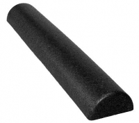 Black High Density Foam Rollers - Extra Firm - 6 x 36 HALF Round (Semi-Circle; D Shape)