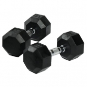 SPRI Deluxe Rubber Dumbbells (Sold as set of 2) (25-Pound)