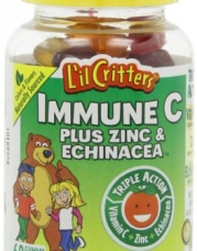 L'il Critters Gummy Immune C Plus Zinc & Echinacea, Dietary Supplement for Kids, 60-Count Bottles (Pack of 4)