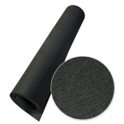Rubber Cal Elephant Bark Flooring and Rolling Mat, Black, 1/4-Inch x 4 x 10-Feet