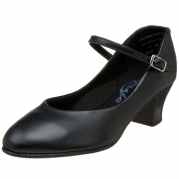 Capezio Women's Jr. Footlight Character Shoe,Black,4 M US