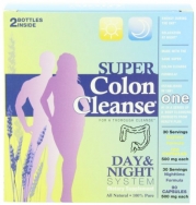 Super Colon Cleanse Day and Night System, (180 & 90 tablets) 2 Bottles