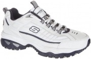 Skechers Afterburn Mens Shoes White/navy 7W
