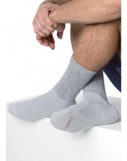 Haynes Cushion Crew Socks, 6 pair, Grey, size 6-12