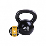 GoFit 45-Pound Black Kettlebell with Vinyl Coating, Training DVD and Exercise Booklet