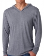 Next Level Apparel Men's Triblend Long-Sleeve Hoodie. 6021,X-Small,Heather White