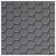 Rubber Cal Coin-Grip Flooring and Rolling Mat, Dark Grey, 2mm x 4 x 11-Feet