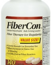 FiberCon Fiber Therapy for Regularity, Caplets, Value Size 140 caplets