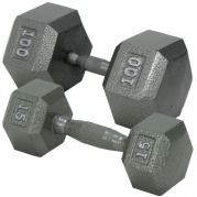 Champion Barbell 90-Pound Solid Hex Dumbell with Ergo Grip