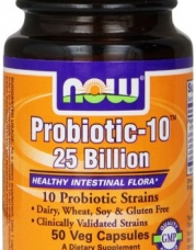 NOW Foods Probiotic-10 25 Billion, 50 Vcaps