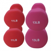Neoprene dumbbells set of 2-pair: 11 and 13 lbs - ²D1XQZ