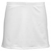 A-Line Tennis Skirt with Shorts and Slits (Medium, White)