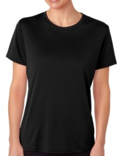 Hanes 4 oz Women's Cool Dri Performance T-Shirt, XL-Black