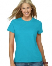 Hanes Classic-Fit Jersey Women's T-Shirt 4.5 oz, 2XL-Aquatic Blue