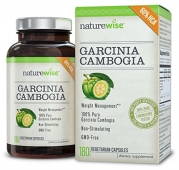 NatureWise Garcinia Cambogia Extract Natural Appetite Suppressant and Weight Loss Supplement, 180 Count, 500mg