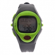 Foxnovo 06221 Waterproof Unisex Pulse Heart Rate Monitor Calorie Counter Sports Digital Watch with Date /Alarm /Stopwatch (Green)