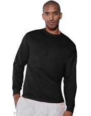 Hanes TAGLESS 6.1 Long Sleeve T-Shirt, S-Black