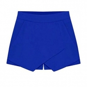 Etosell Fashion Women Irregular Low Waist Shorts Culottes Pants Skirt Blue L