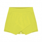 Etosell Fashion Women Irregular Low Waist Shorts Culottes Pants Skirt Yellow L