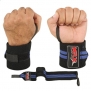 Weight Lifting Training Wrist Wraps For Wrist Support (Black/Blue)