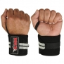 Weight Lifting Training Wrist Wraps For Wrist Support (Black/Grey)