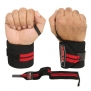 Weight Lifting Training Wrist Wraps For Wrist Support (Black/Red)