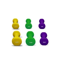 Neoprene dumbbells set of 3-pair: 2, 3, and 4 lbs (18 lbs total) - ²DOK4Z