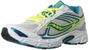 Saucony Women's Cohesion 7 Running Shoe,White/Teal/Silver,5 M US