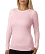 Next Level Apparel Women's Soft Long-Sleeve Thermal T-Shirt, Light Pink, Small