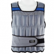 Pure Fitness Weighted Vest, Silver/Black/Blue, 40-Pound