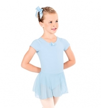 Child Short Sleeve Dance Dress,TH5510CBLKL,Black,Large