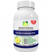 Garcinia Cambogia By Naturo Sciences - Extract Pure - 180 Count - 1000mg HCA Per Serving- Ultra Slim Weight Management - Natural Appetite Suppressant and Weight Loss Supplement - Lose Belly Fat Fast - Read Below and Learn How to Naturally Lose Weight With