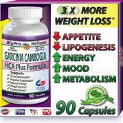 BioProWellness Weight Loss Formula, Appetite Suppressant & Thermogenic Fat Burner, Dr Recommended, 90 Caps, with Pure Garcinia Cambogia Extract, 1500 mg - 3000mg Daily, Best Appetite Suppressor to Control Your Weight