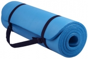 BalanceFrom GoYoga All-Purpose 1/2-Inch Extra Thick High Density Anti-Tear Exercise Yoga Mat with Carrying Strap (Blue)