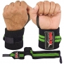 Weight Lifting Training Wrist Wraps For Wrist Support (Black/Green)