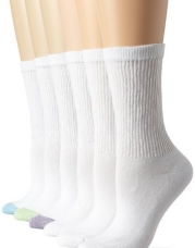 Hanes Women's 6 Pack Comfort Blend Crew Sock, Blue, 5-9